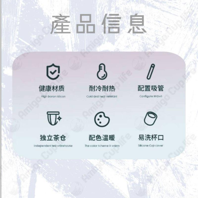 [台灣現貨免運] 辦公室茶隔吸管水杯 1.3L大提把茶隔水杯 大容量吸管水壺 茶隔防漏吸管水壺 便攜吸管水壺 二代冰霸杯-細節圖5