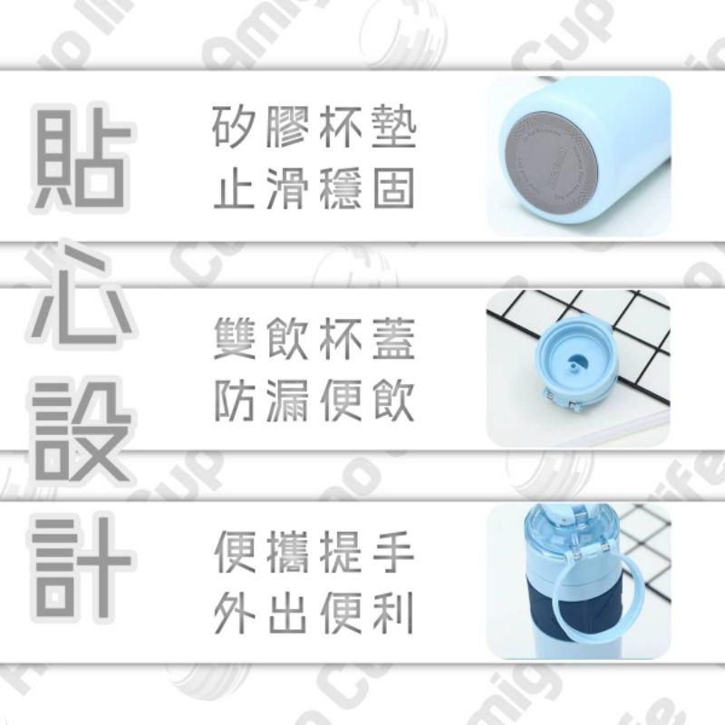 【台灣現貨】 雙飲式保溫杯 大容量保溫杯 韓風保溫杯 飲料保溫杯 兩用保溫杯 手提式手搖杯 便攜飲料杯 便攜式保溫杯-細節圖3