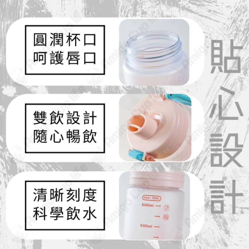 【台灣秒發】磨砂質感 大容量 兩用式 直飲吸管水杯 800ml 運動水壺  學生水杯 網紅水杯 手搖杯 環保水杯 隨手杯-細節圖2