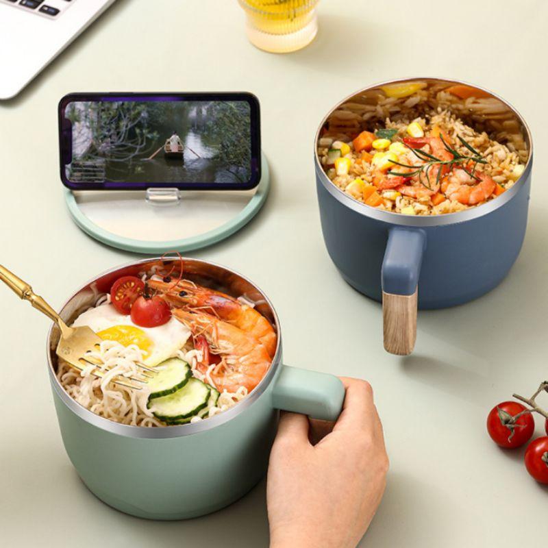 [台灣現貨] 304不鏽鋼泡麵碗 不鏽鋼 雙層隔熱 防燙 便當盒 隔熱碗 泡麵杯 泡麵碗 耐熱碗  上班族泡麵 泡麵神器-細節圖9