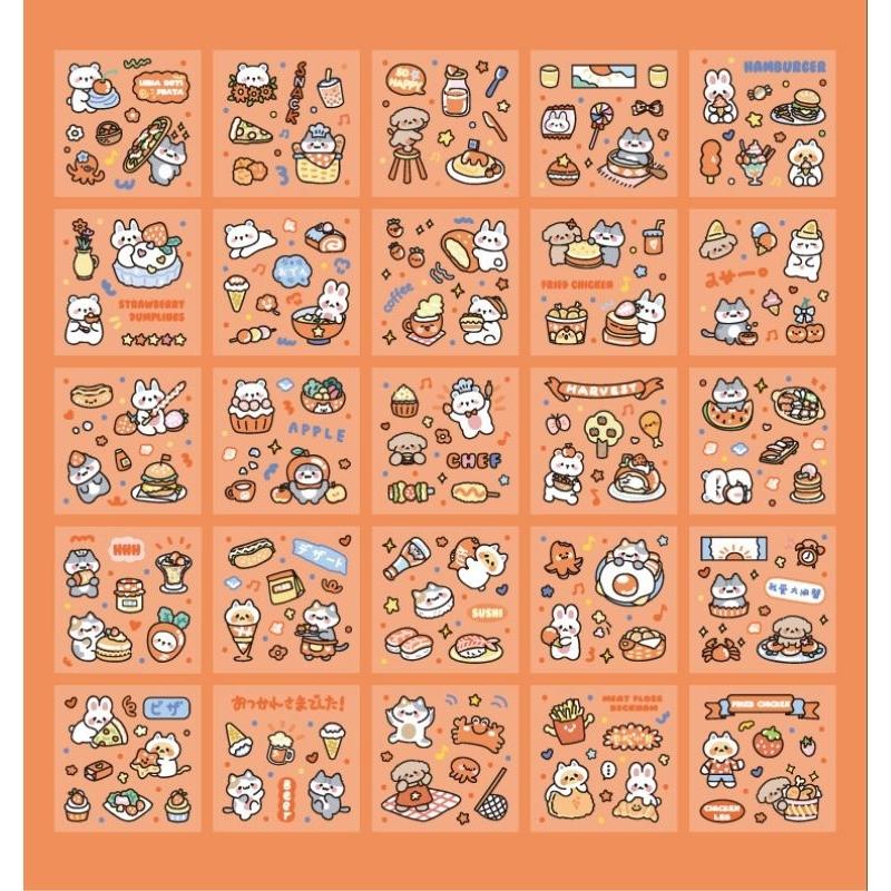 【台灣現貨】ins 嘟嘟熊兔貼紙 手帳貼紙 水杯貼紙 防水貼紙 筆記本貼紙 手機貼紙 文具貼紙 韓風貼紙 韓版手帳風貼紙-細節圖7