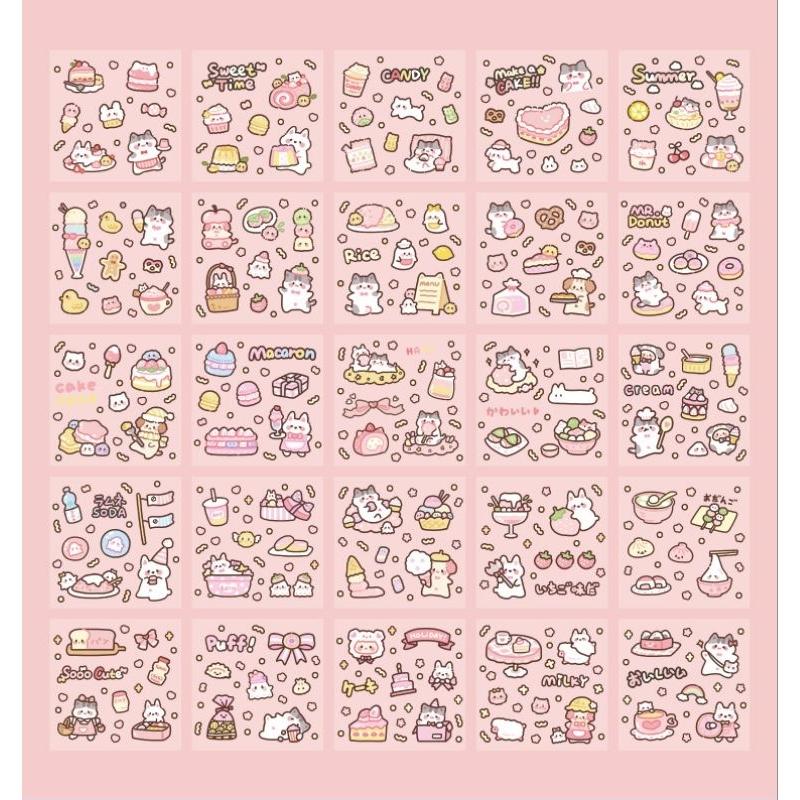 【台灣現貨】ins 嘟嘟熊兔貼紙 手帳貼紙 水杯貼紙 防水貼紙 筆記本貼紙 手機貼紙 文具貼紙 韓風貼紙 韓版手帳風貼紙-細節圖8