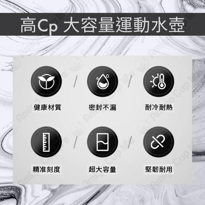 [台灣現貨] 明星同款大容量健身水杯  健身水杯 大容量吸管杯 重訓杯 海量水壺 運動水杯 大容量水壺 噸噸水壺 噸噸杯-細節圖4