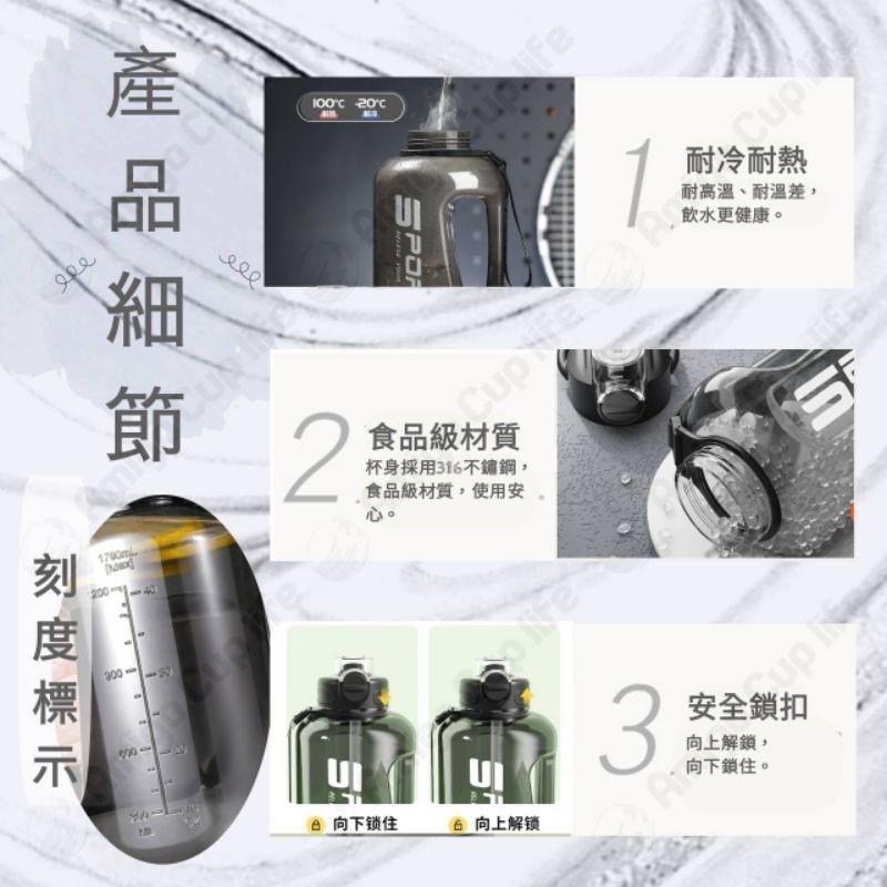 [台灣現貨] 明星同款大容量健身水杯  健身水杯 大容量吸管杯 重訓杯 海量水壺 運動水杯 大容量水壺 噸噸水壺 噸噸杯-細節圖6