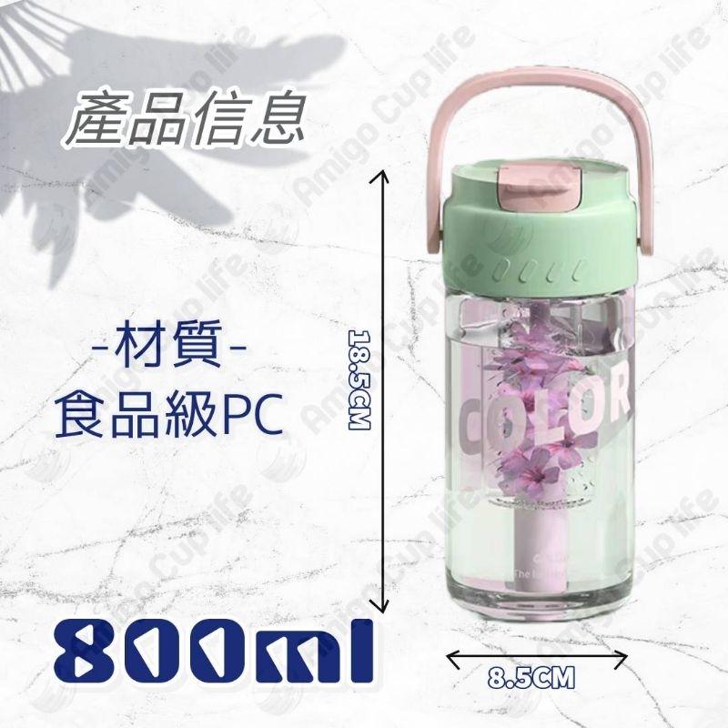 【台灣秒發】獨創吸管杯 果汁茶隔吸管杯 學生吸管杯 大容量吸管杯 安全吸管杯 安全水杯 環保杯 環保吸管杯 辦公室水杯-細節圖2