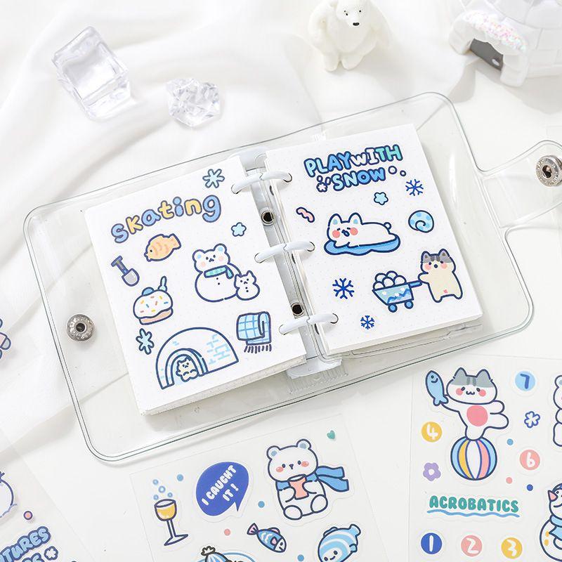 【台灣現貨】ins 萌萌兔貼紙 手帳貼紙 水杯貼紙 防水貼紙 筆記本貼紙 手機貼紙 文具貼紙 韓風貼紙 韓版手帳風貼紙-細節圖5