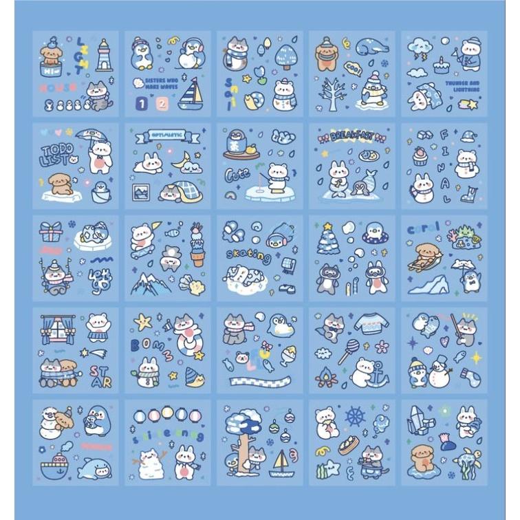 【台灣現貨】ins 萌萌兔貼紙 手帳貼紙 水杯貼紙 防水貼紙 筆記本貼紙 手機貼紙 文具貼紙 韓風貼紙 韓版手帳風貼紙-細節圖9
