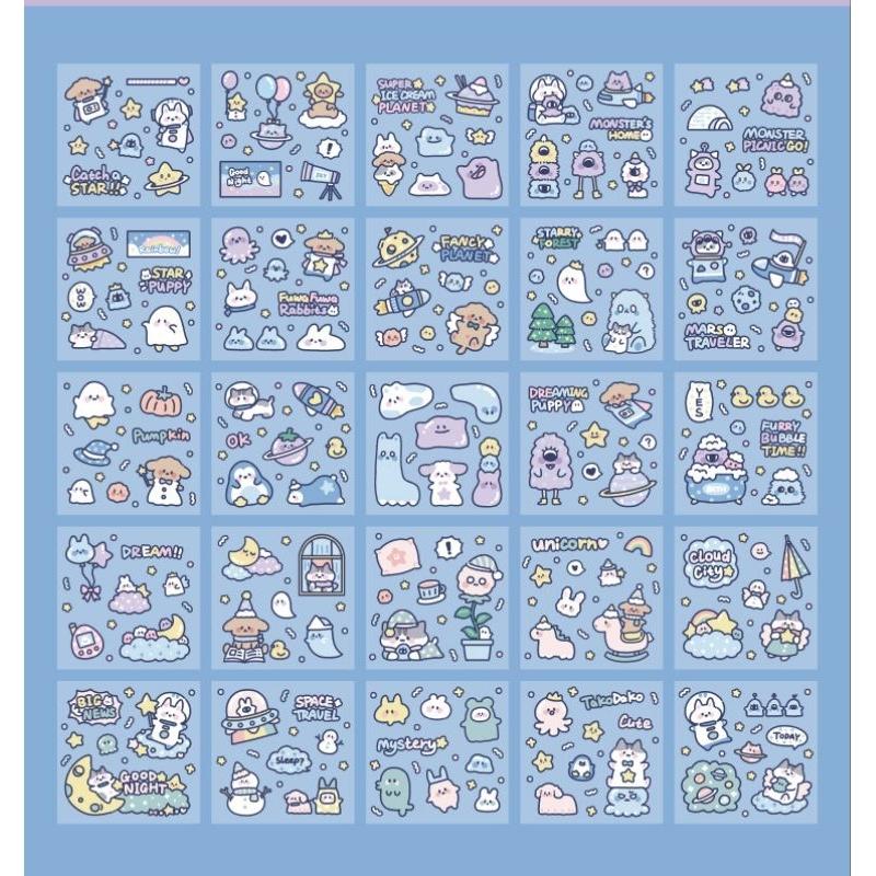 【台灣現貨】ins 萌萌小怪獸貼紙 手帳貼紙 水杯貼紙 防水貼紙 筆記本貼紙 手機貼紙 貼紙 韓風貼紙 韓版手帳風貼紙-細節圖5