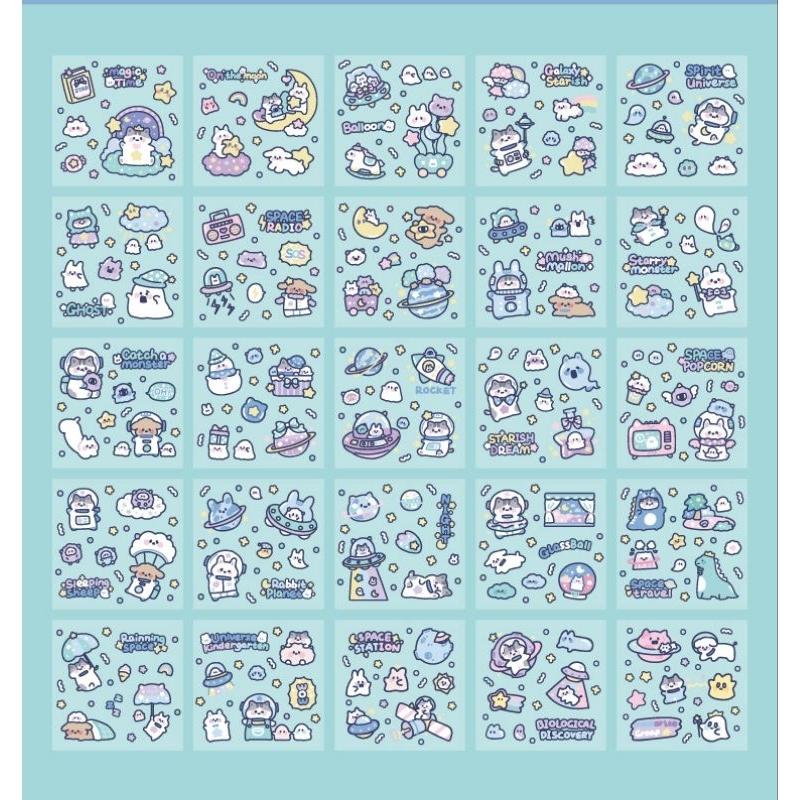 【台灣現貨】ins 萌萌小怪獸貼紙 手帳貼紙 水杯貼紙 防水貼紙 筆記本貼紙 手機貼紙 貼紙 韓風貼紙 韓版手帳風貼紙-細節圖7