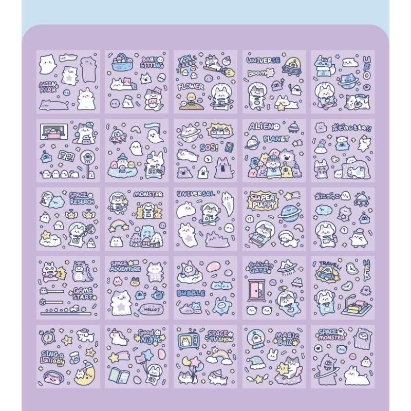 【台灣現貨】ins 萌萌小怪獸貼紙 手帳貼紙 水杯貼紙 防水貼紙 筆記本貼紙 手機貼紙 貼紙 韓風貼紙 韓版手帳風貼紙-細節圖8