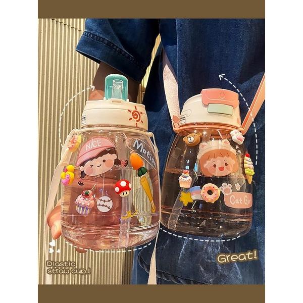 [台灣秒發] 兩用式 大容量水壺 防漏吸管杯 雙飲式水杯 雙飲式水壺 大容量水杯 雙飲水壺 健身水杯 學生水杯 雙蓋水杯-細節圖8