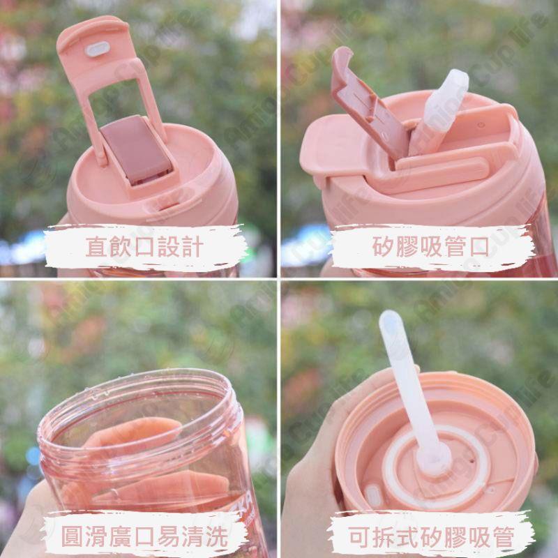 [台灣現貨] 兩用式 嘟嘟杯500ml 雙飲式嘟嘟杯 雙飲吸管杯 兩用吸管杯 辦公室水杯 雙飲杯 吸管雙飲杯 早餐杯-細節圖2