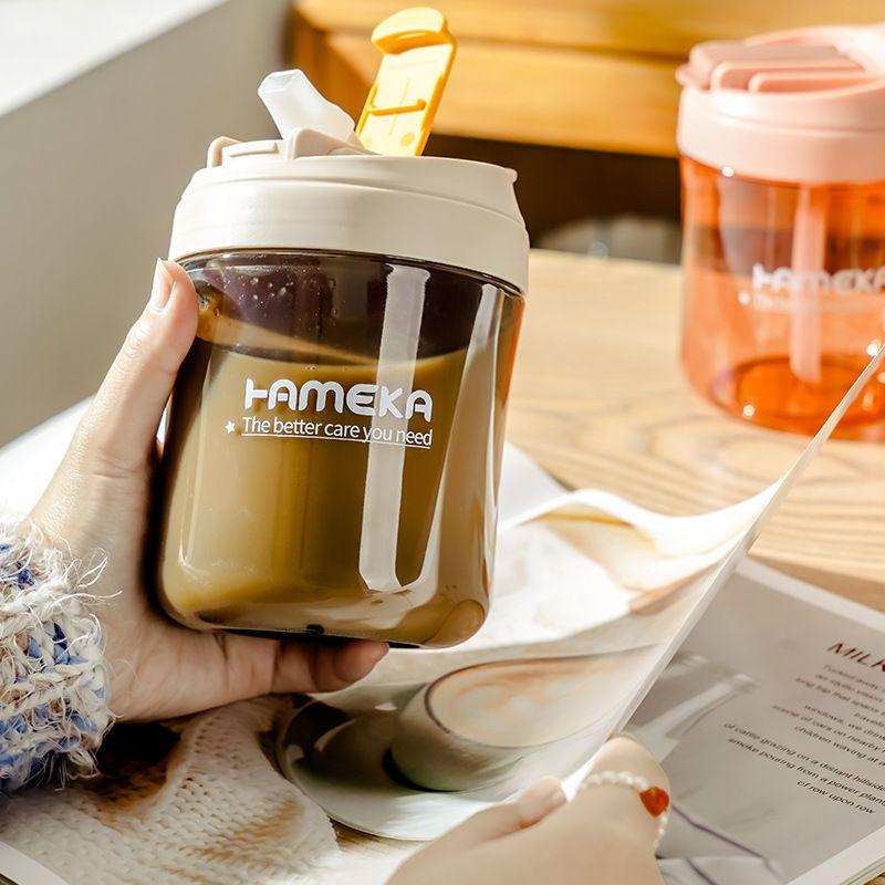 [台灣現貨] 兩用式 嘟嘟杯500ml 雙飲式嘟嘟杯 雙飲吸管杯 兩用吸管杯 辦公室水杯 雙飲杯 吸管雙飲杯 早餐杯-細節圖8