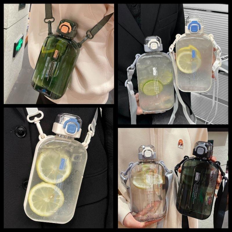 [台灣秒發] 扁平文青風水壺 方形水壺 文青直飲水壺 運動水壺 潮流水壺 防漏吸管杯 學生水壺 外帶水壺 高顏值水壺-細節圖3