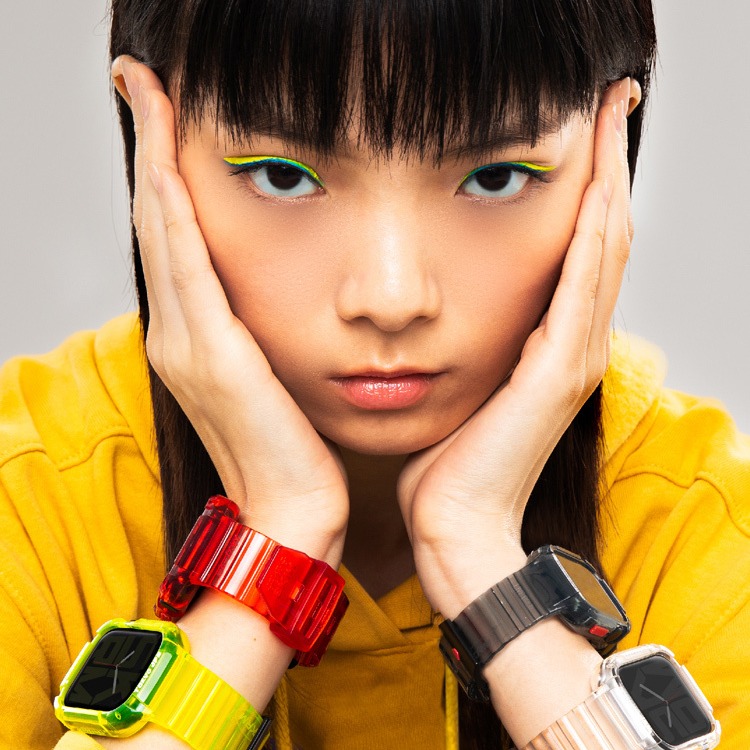 Skinarma Saido 44/45mmApple Watch錶帶街頭潮流一體成形錶帶 8 /7/ 6 5 SE共用-細節圖2