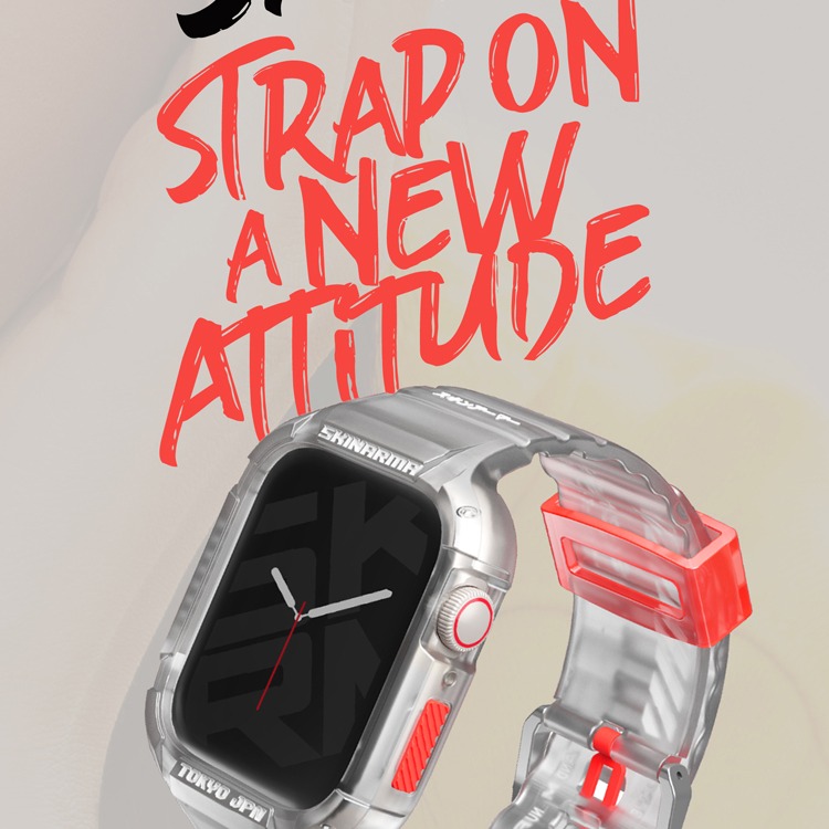 Skinarma Saido 44/45mmApple Watch錶帶街頭潮流一體成形錶帶 8 /7/ 6 5 SE共用-細節圖3