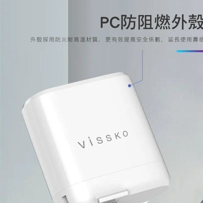 VISSKO雙口充電頭18W快充國際電壓 旅行充電 出國充電頭雙支援PD充電QC快充液晶顯示TYPECTC充電USB充電-細節圖8