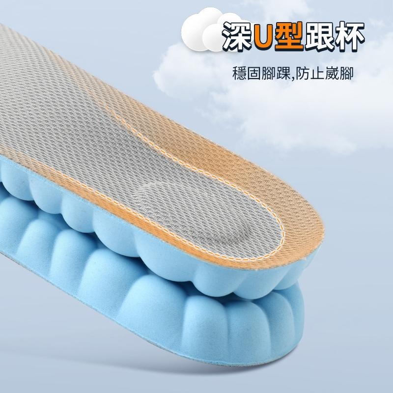 涼感透4D透氣鞋墊 4D運動鞋墊 涼感透氣 透氣鞋墊 柔軟高彈 吸汗 減壓鞋墊  通用鞋墊 氣壓減震鞋墊 替換鞋墊-細節圖8