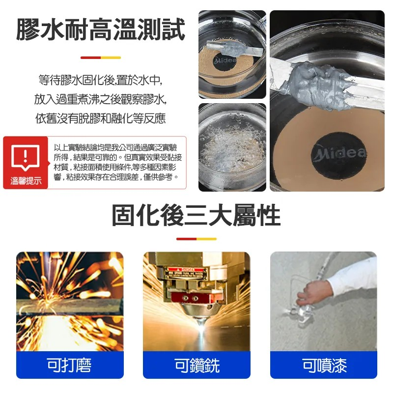 奧里奇強力鑄工膠|鑄工膠24小時修補  耐高溫、耐油汙、抗震動、不脫膠-細節圖5