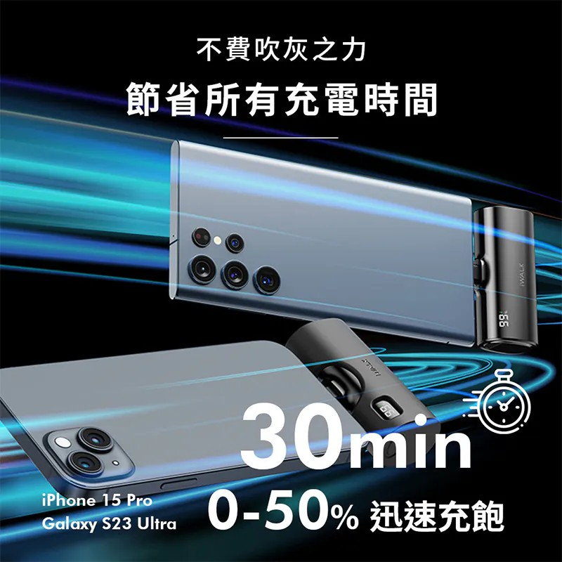 iWALK│Twins雙頭口袋電源│附保護套│20W快充4900mAh-細節圖5