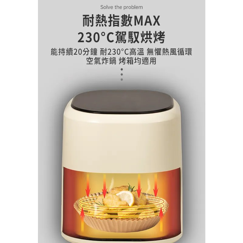 氣炸鍋烘培紙│烘焙紙│100入 防油防黏｜加厚加高 耐230度高溫 烤箱 氣炸 烘培-細節圖2