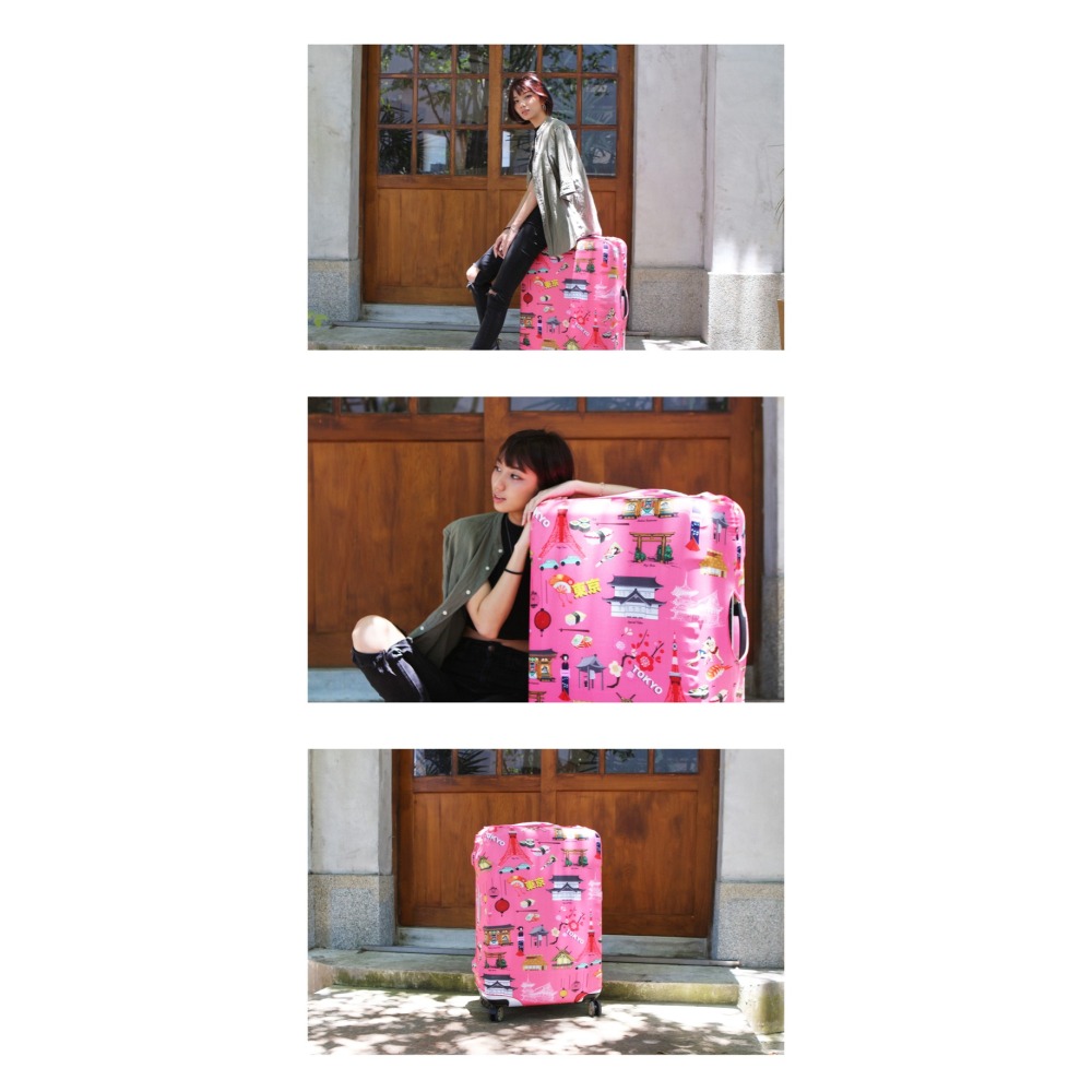 【箱衣WAY-免運】[Travelism-世界系列] LCS343東京循環 行李箱套旅行箱登機箱防塵套創意箱套-細節圖9