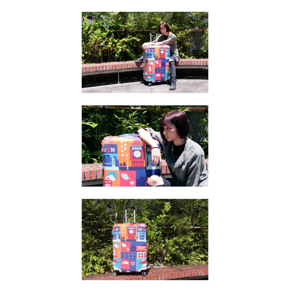 【箱衣WAY-免運】[Travelism-世界系列] LCS389倫敦噴繪 行李箱套旅行箱登機箱防塵套創意箱套-細節圖9