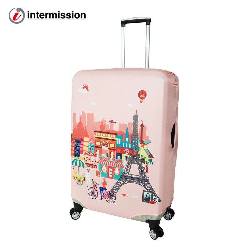 【箱衣WAY-免運】【Intermission】LCS427巴黎定位 日版彈力拉桿箱保護套 行李箱套旅行箱防塵罩-規格圖10