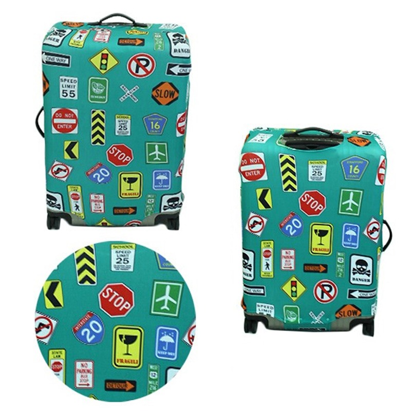 【箱衣WAY免運】【Intermission】LCS346旅行標誌日版彈力拉桿箱保護套 行李箱套旅行箱防塵罩登機箱防塵-細節圖9