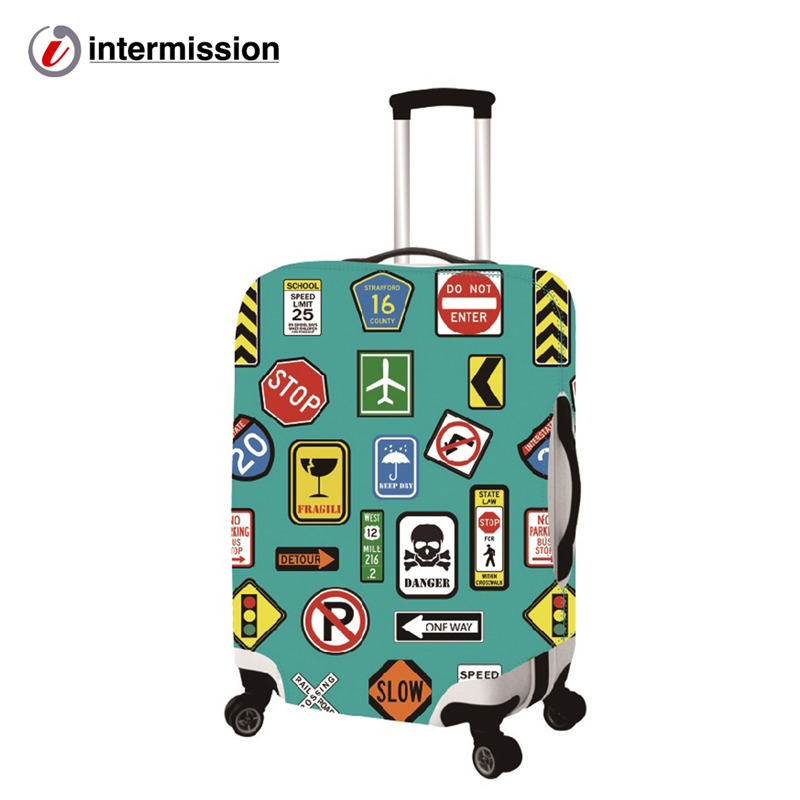 【箱衣WAY免運】【Intermission】LCS346旅行標誌日版彈力拉桿箱保護套 行李箱套旅行箱防塵罩登機箱防塵-規格圖10