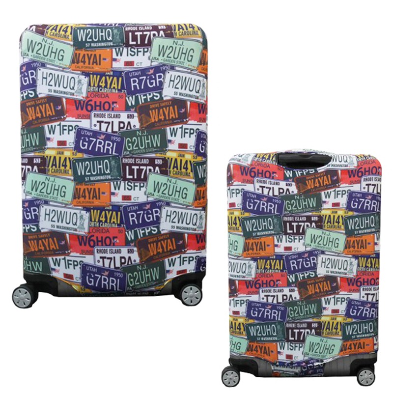 【箱衣WAY-免運】【Intermission】LCS400車牌 S號 日版彈力拉桿箱保護套 行李箱套旅行箱防塵套-細節圖9