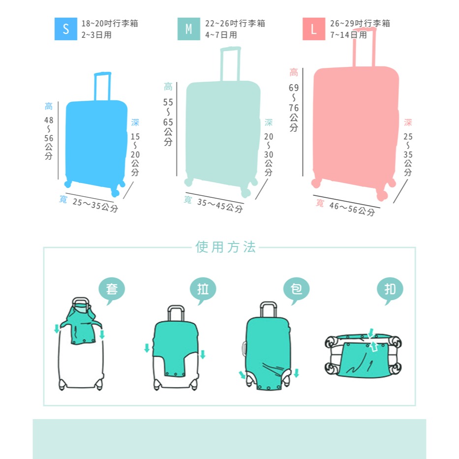 【箱衣WAY-免運】【Travelism-童趣】LCS486基輔先生 行李箱套旅行箱登機箱防塵套創意箱-細節圖7