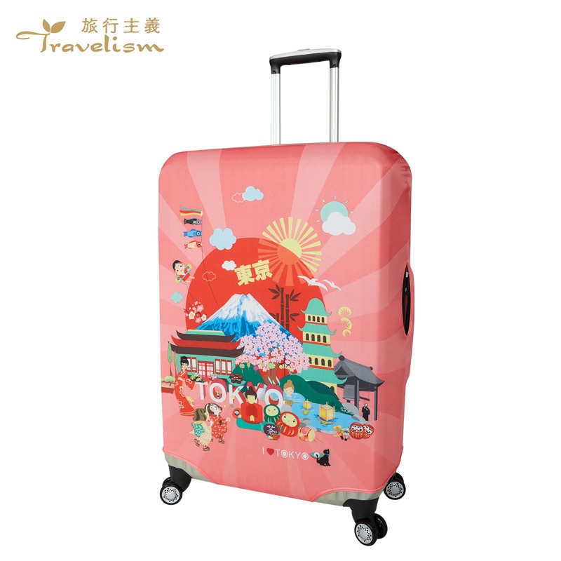 【箱衣WAY-免運】[Travelism-世界系列] 東京風格 L號 M號 S號 行李箱套旅行箱登機箱防塵套創意箱套-規格圖10