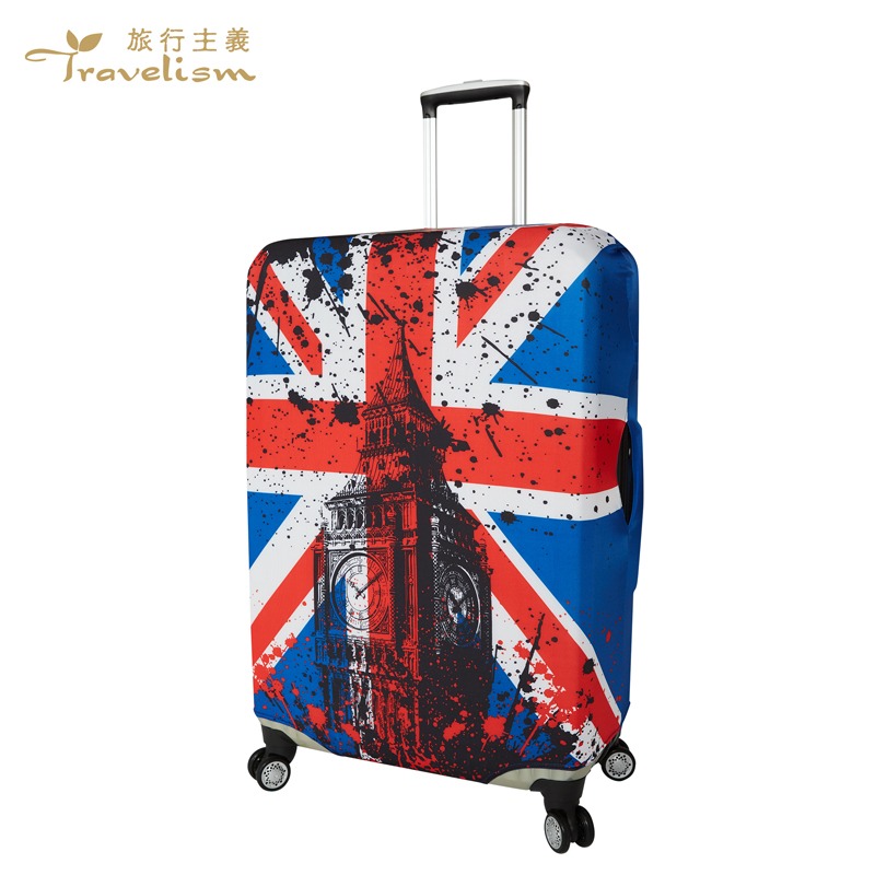 【箱衣WAY-免運】[Travelism-潮流系列] 英倫風格  行李箱套旅行箱登機箱防塵套創意箱套-規格圖10
