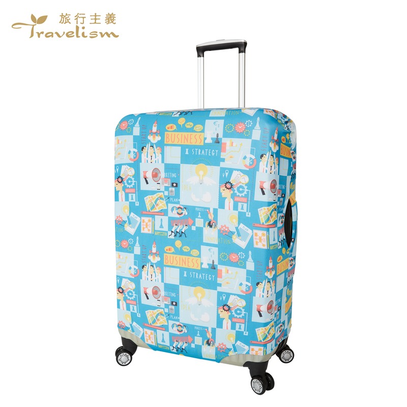 【箱衣WAY-免運】[Travelism-潮流系列] 成功人士 行李箱套旅行箱登機箱防塵套創意箱套-規格圖10