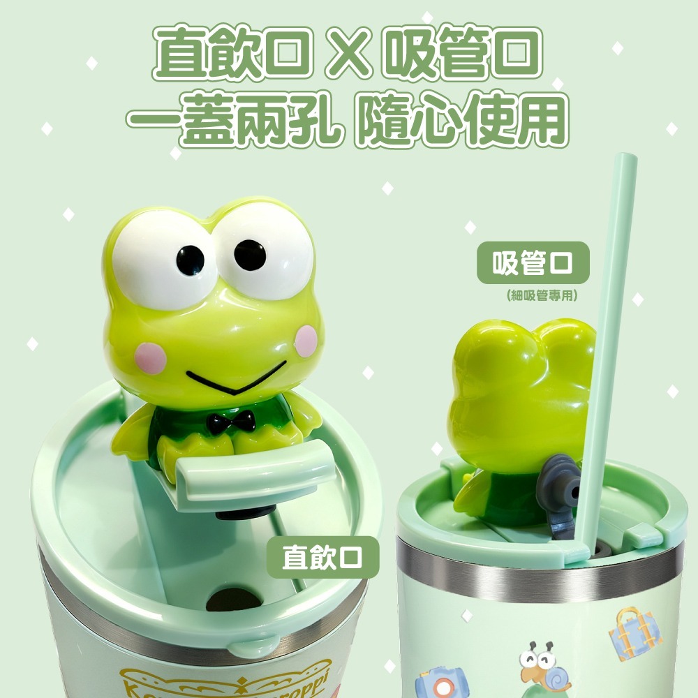 【德國Buderus】三麗鷗陶瓷手提710ml冰霸杯_大眼蛙去旅行-細節圖2