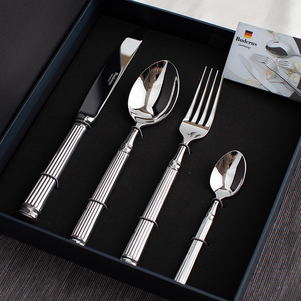 【德國Buderus】316不鏽鋼餐具4件禮盒組-羅馬假期-細節圖6