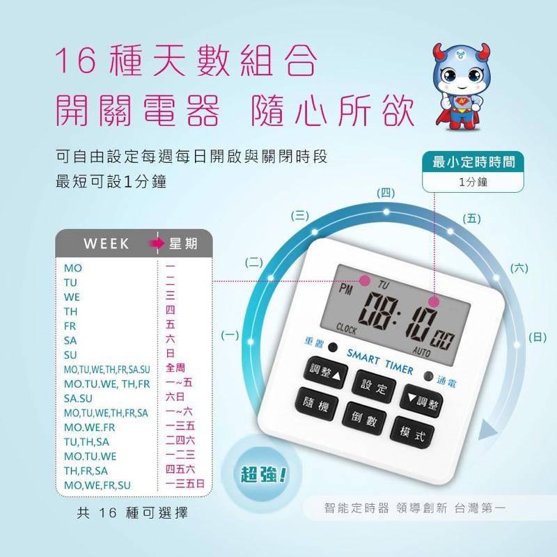TM-2503 電子式定時器 電子式智能安全定時器 每週7天循環設定  15A 1650W-細節圖4