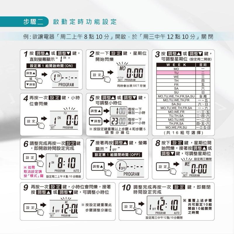 TM-2503 電子式定時器 電子式智能安全定時器 每週7天循環設定  15A 1650W-細節圖7