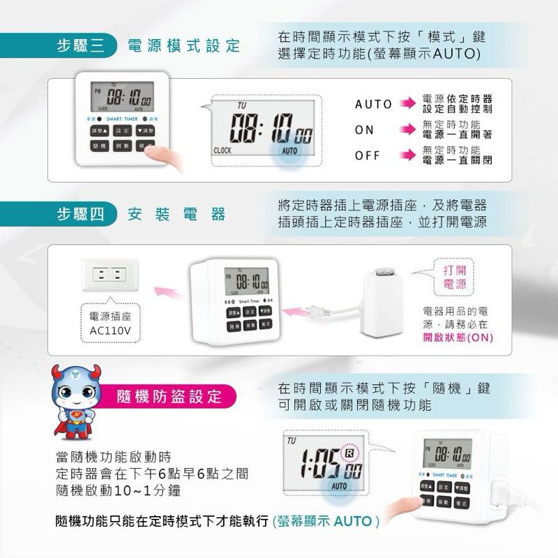 TM-2503 電子式定時器 電子式智能安全定時器 每週7天循環設定  15A 1650W-細節圖8