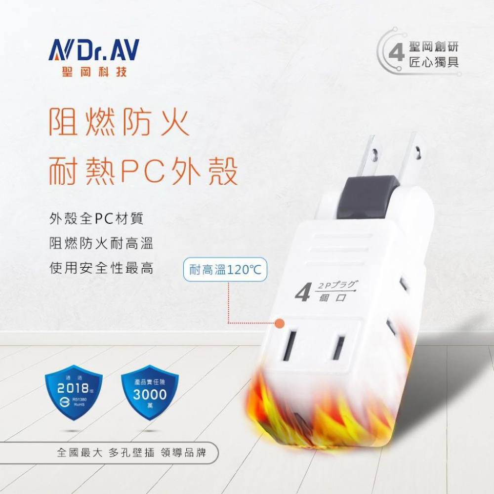 TNT-825R 黑色 奶茶色 日式白色 轉向四面插  轉向插座 4孔 2P 壁插 分接器 180°轉向-細節圖8