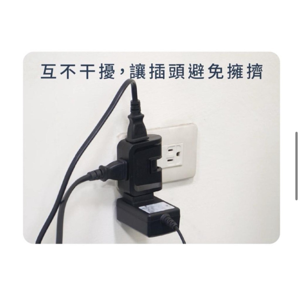 太星電工 三面插 壁插 180°轉向插座 1650W 15A-細節圖6