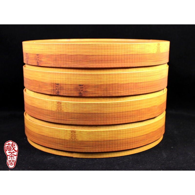 【藏茶閣】普洱茶 茶盒 竹紋 收藏盒 收納盒 圓型紙盒 優於瓦楞紙製品 台灣製造…超商取貨最多14個-細節圖2