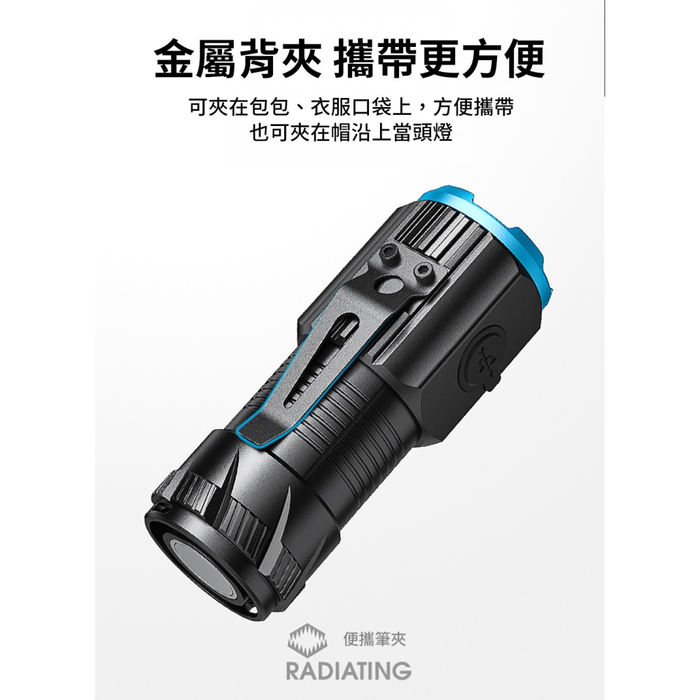 微笑鯊【SD1026迷你強光多功能手電筒】防水 充電手電筒 磁吸手電筒  露營 登山 釣魚 戶外照明 多功能照明-細節圖7