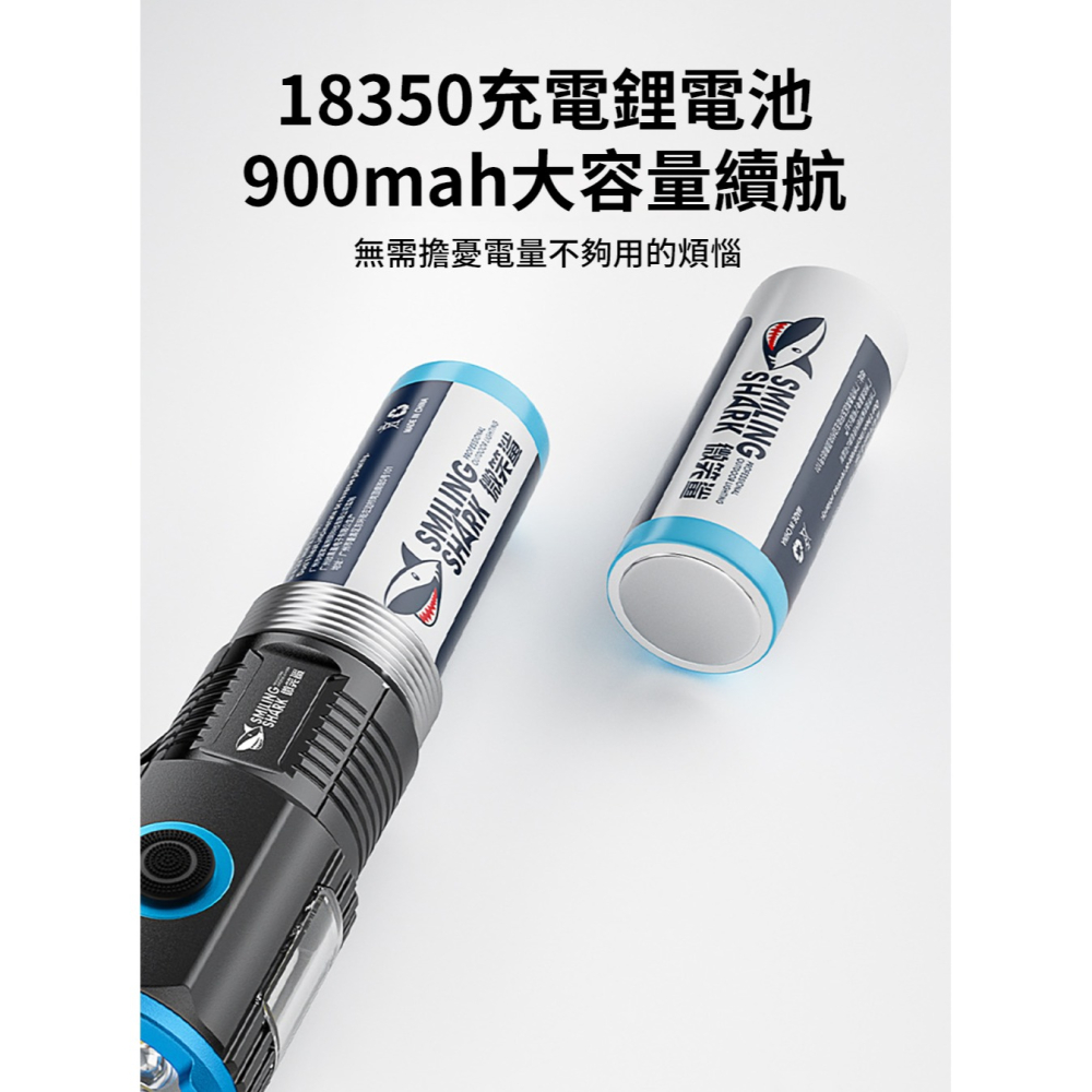 微笑鯊【SD1026迷你強光多功能手電筒】防水 充電手電筒 磁吸手電筒  露營 登山 釣魚 戶外照明 多功能照明-細節圖10