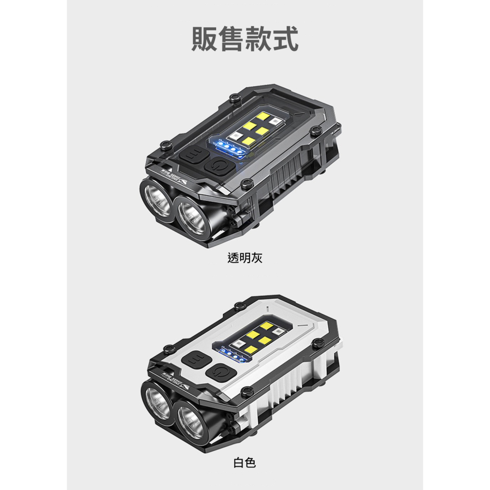 微笑鯊【TIP0019 迷你強光工作燈】防水 COB燈珠 磁吸工作燈 汽修燈 露營 登山 釣魚 戶外照明 多功能照明-細節圖3