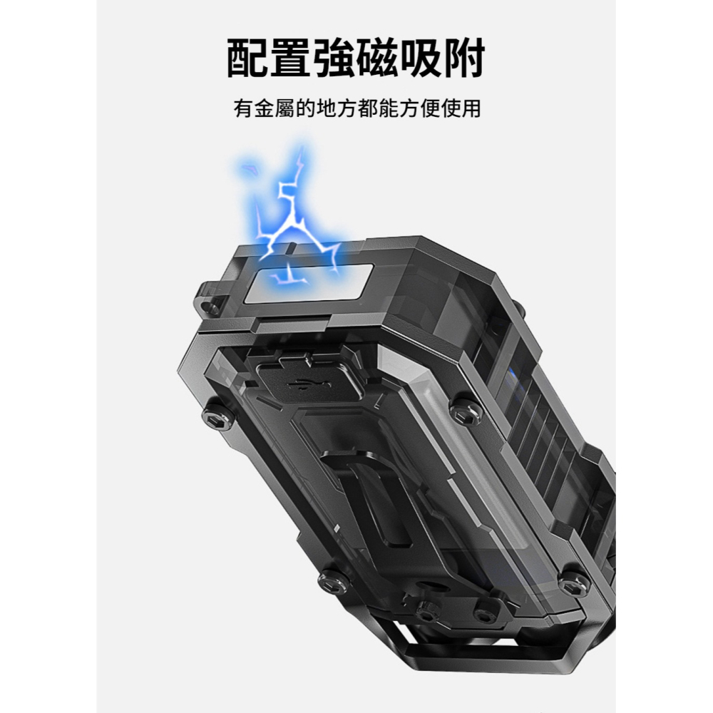 微笑鯊【TIP0019 迷你強光工作燈】防水 COB燈珠 磁吸工作燈 汽修燈 露營 登山 釣魚 戶外照明 多功能照明-細節圖7