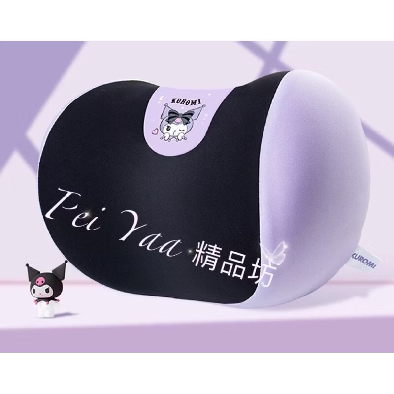 立即❤️新款❤️三麗鷗酷洛米汽車車用頭枕 腰靠，透氣款記憶棉頭枕/腰靠，卡通車用頭枕腰靠-規格圖10