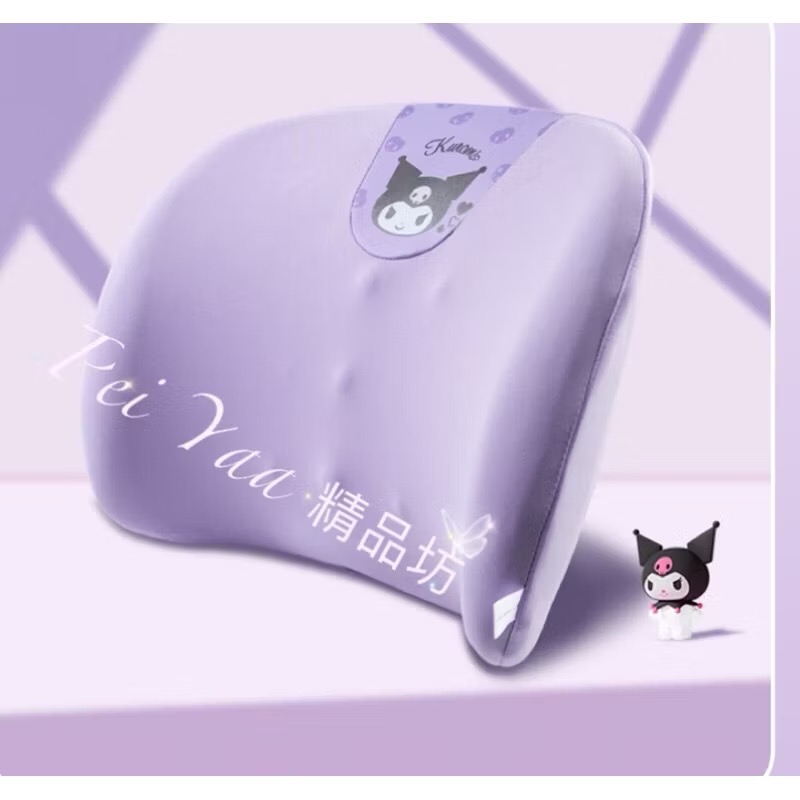 立即❤️新款❤️三麗鷗酷洛米汽車車用頭枕 腰靠，透氣款記憶棉頭枕/腰靠，卡通車用頭枕腰靠-規格圖10