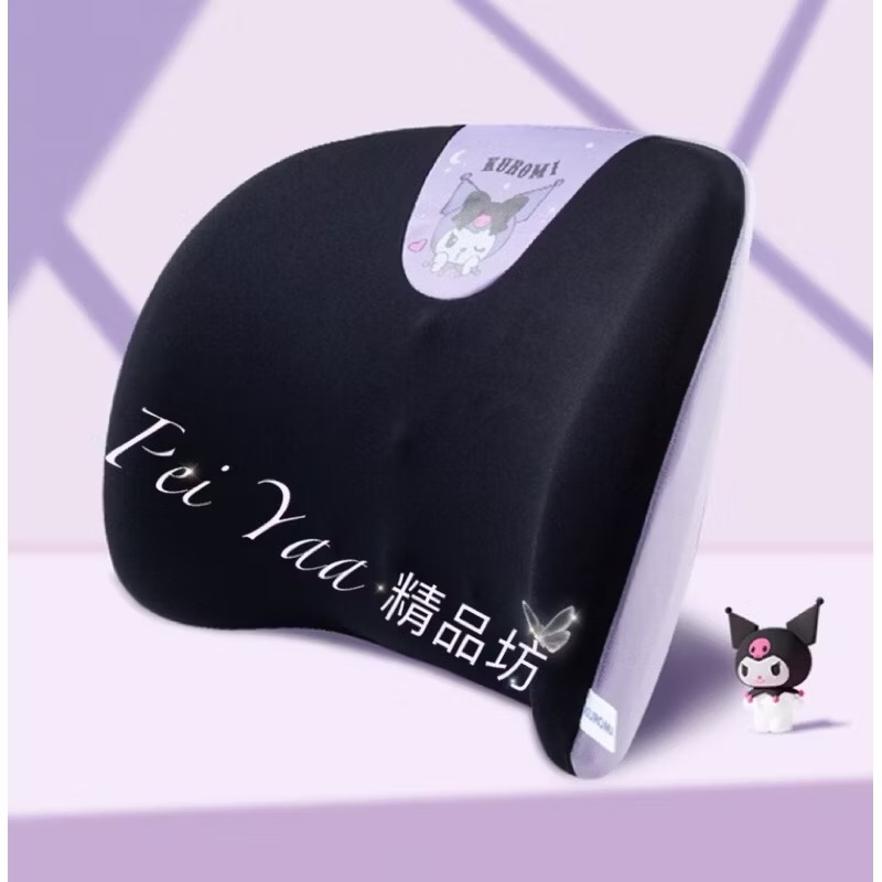 立即❤️新款❤️三麗鷗酷洛米汽車車用頭枕 腰靠，透氣款記憶棉頭枕/腰靠，卡通車用頭枕腰靠-規格圖10